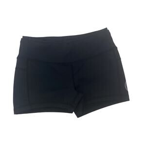 Oiselle Hot Yoga / Running Hot Shorts Black Women Size 2 Spandex Stretchy